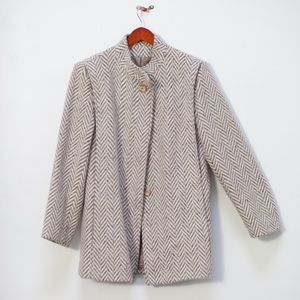 Vintage Herringbone Pea Coat